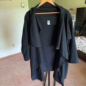 Mizono Vintage Black Coat Wool Blend Lagenlook